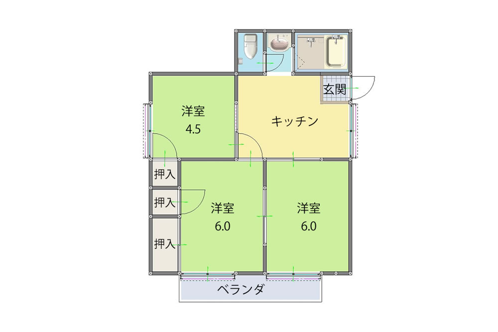 山寺ハイツ 間取図