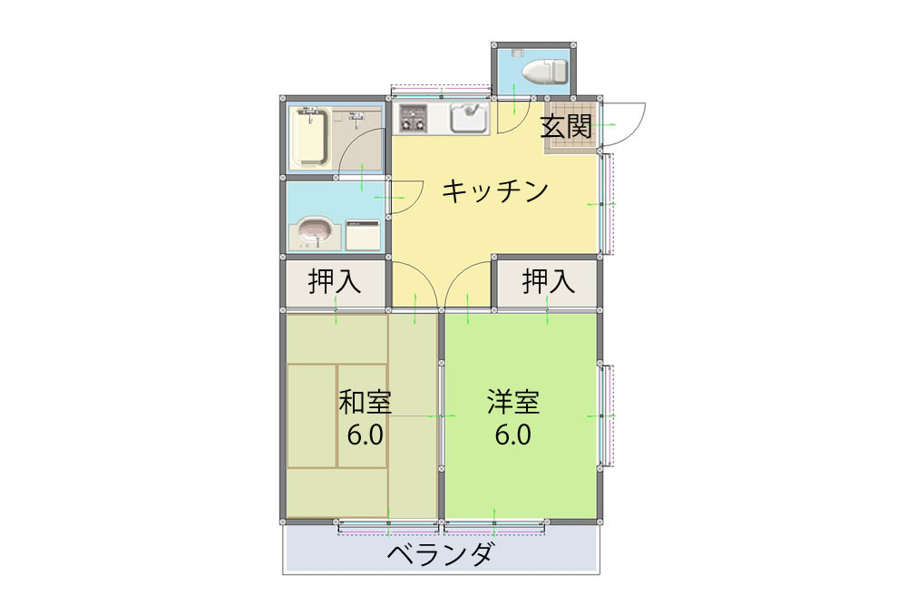 コーポ幸 間取図